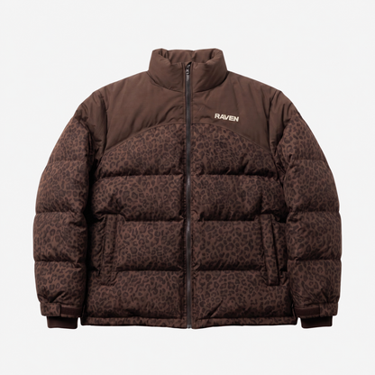 Water Reactive Cheetah Puffer - Brown