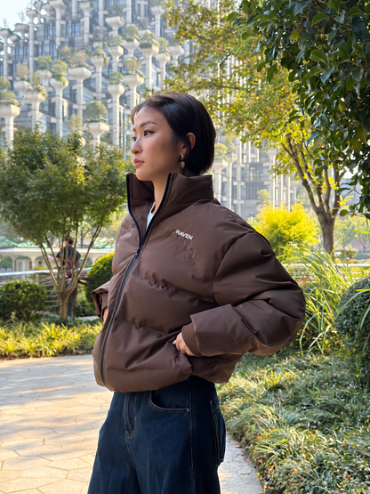 Water Reactive Cheetah Puffer - Brown