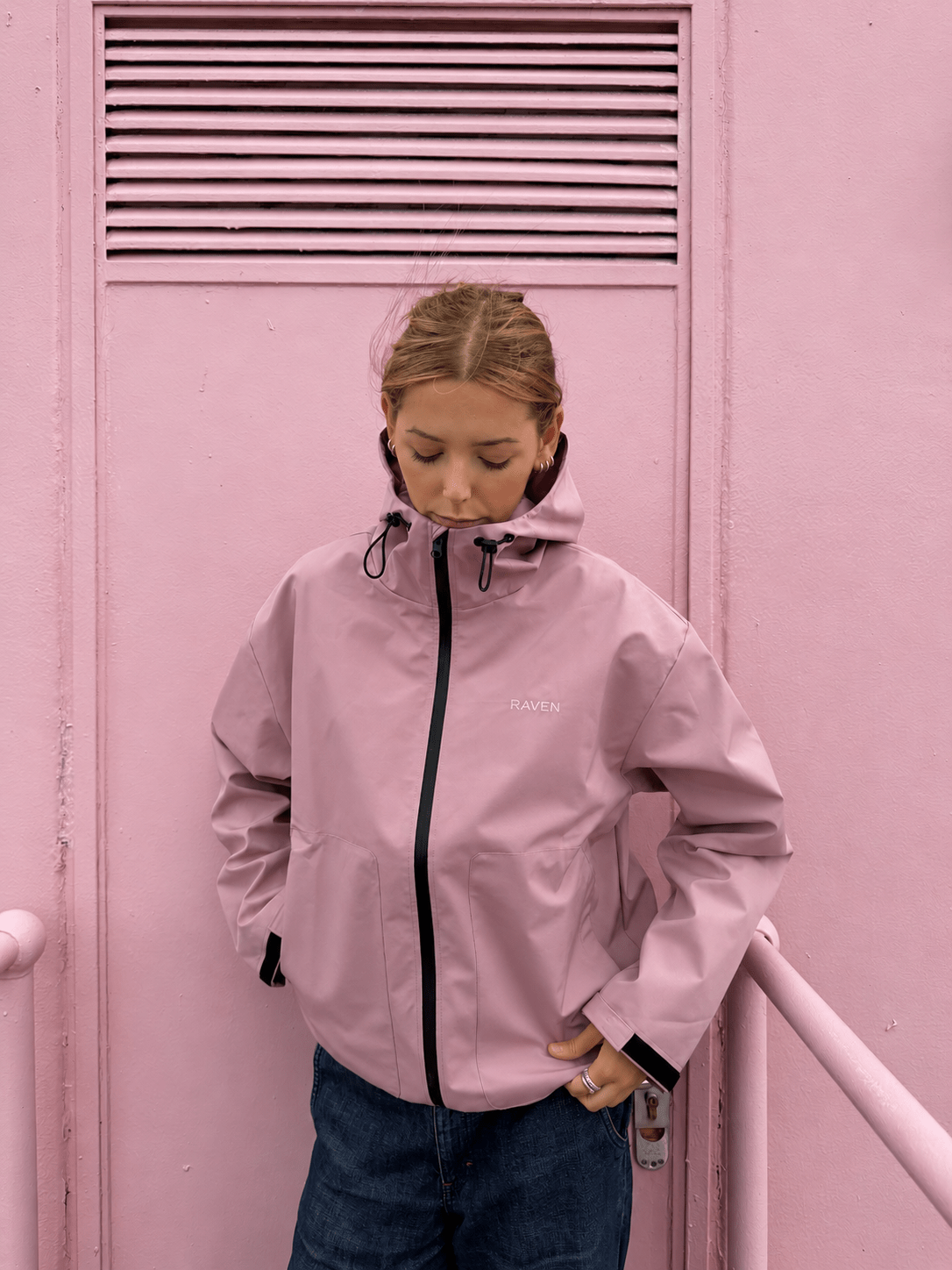Water Reactive Cheetah Rain Jacket - Pink