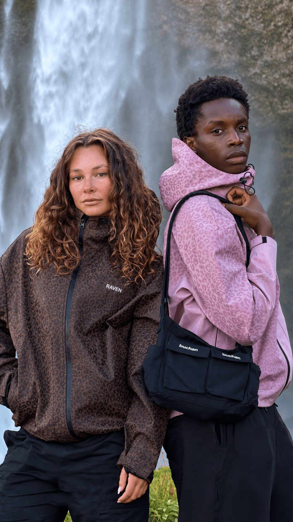 Water Reactive Cheetah Rain Jacket - Brown