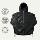 Water Reactive Cheetah Rain Jacket - Black