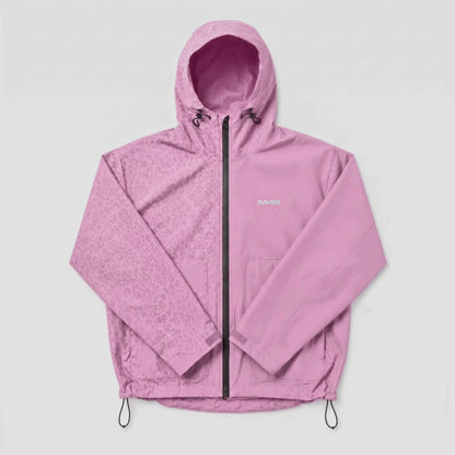Water Reactive Cheetah Rain Jacket - Pink