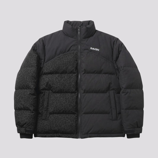 Water Reactive Cheetah Puffer - Black